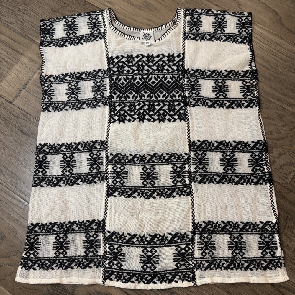 Ivy Jane Embroidered‎ Tunic Top Bohemian Festival Sleeveless XS NWOT
